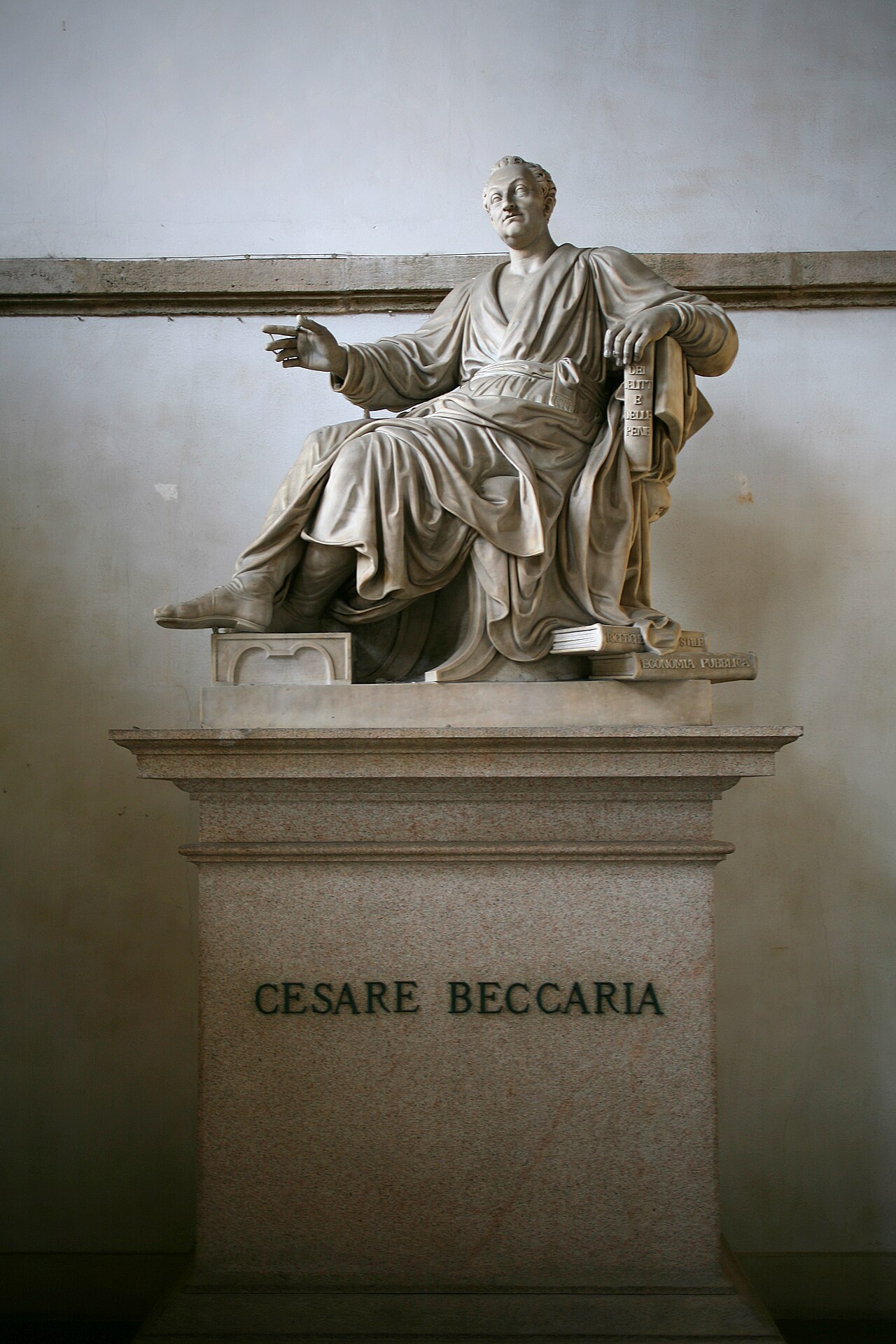 Monument to Cesare Beccaria by Pompeo Marchesi