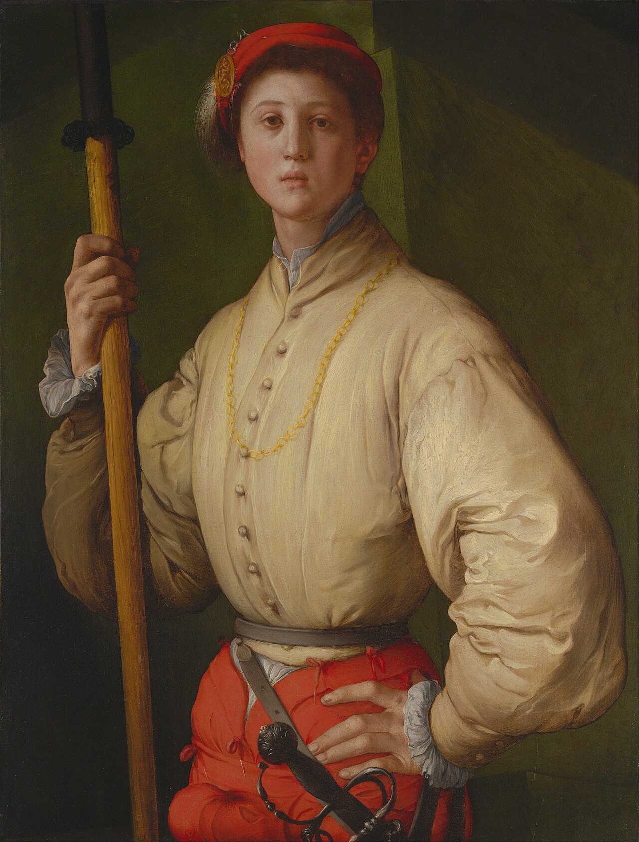 Portrait of a Halberdier, Francesco Guardi? by Pontormo
