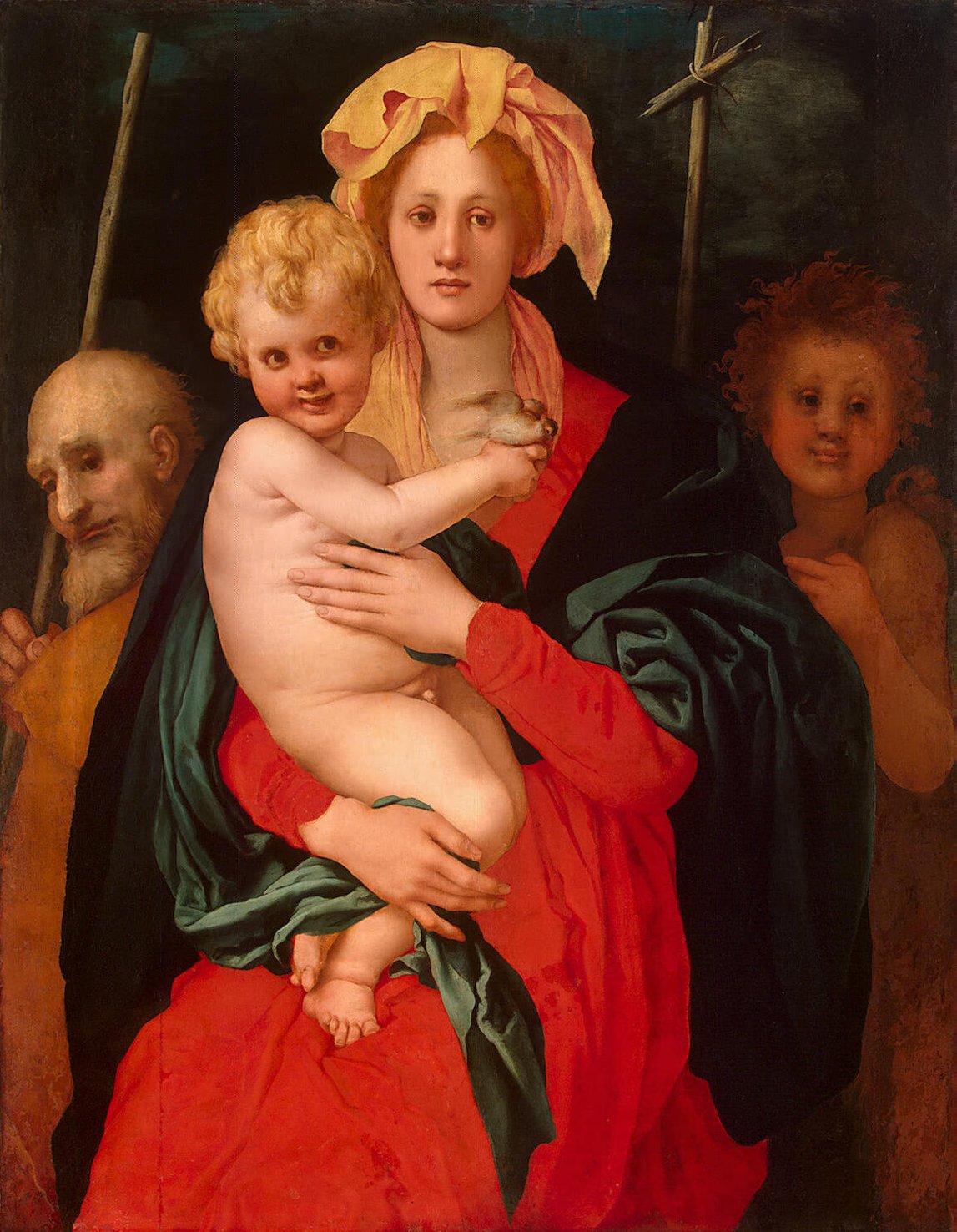 The Virgin and Child with St Joseph and St John the Baptist by Pontormo