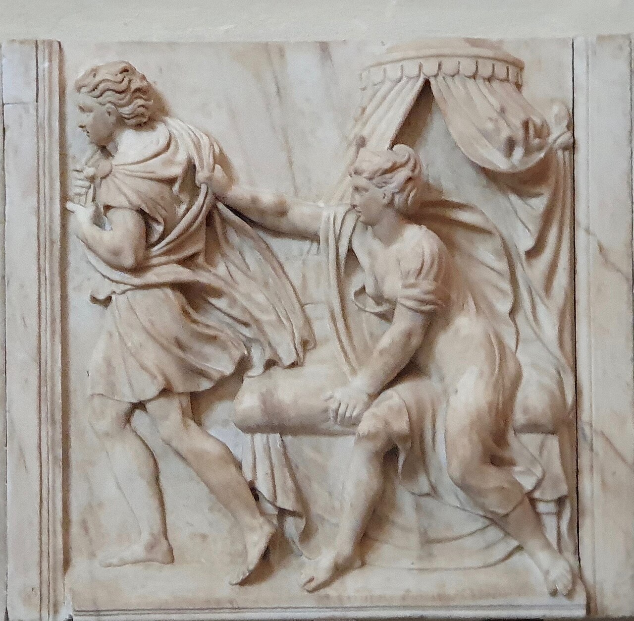 Joseph harassed by Putifar's wife by Properzia de' Rossi