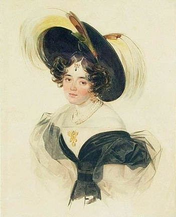 Portrait of a court lady. by Pyotr Sokolov