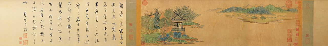 Watching Geese at Lan-t'ing Pavilion by Qian Xuan