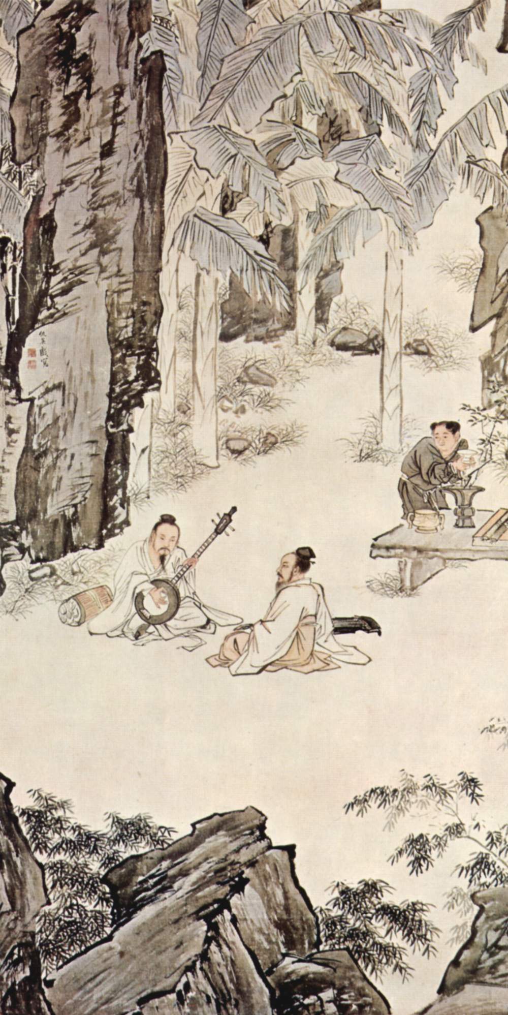 Whiling Away Summer in the Shade of Plantain by Qiu Ying