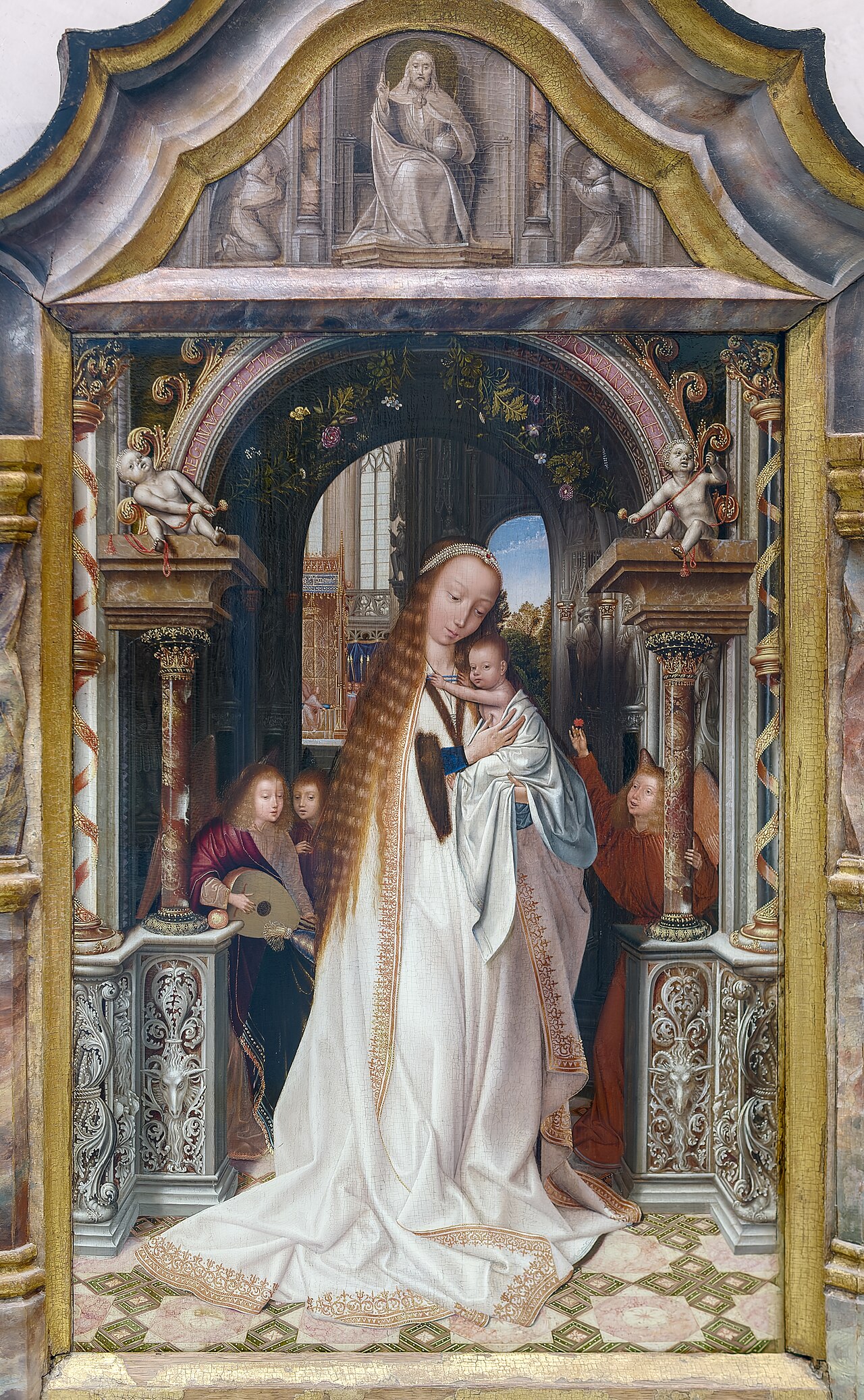 Madonna and Child with Angels by Quinten Metsys
