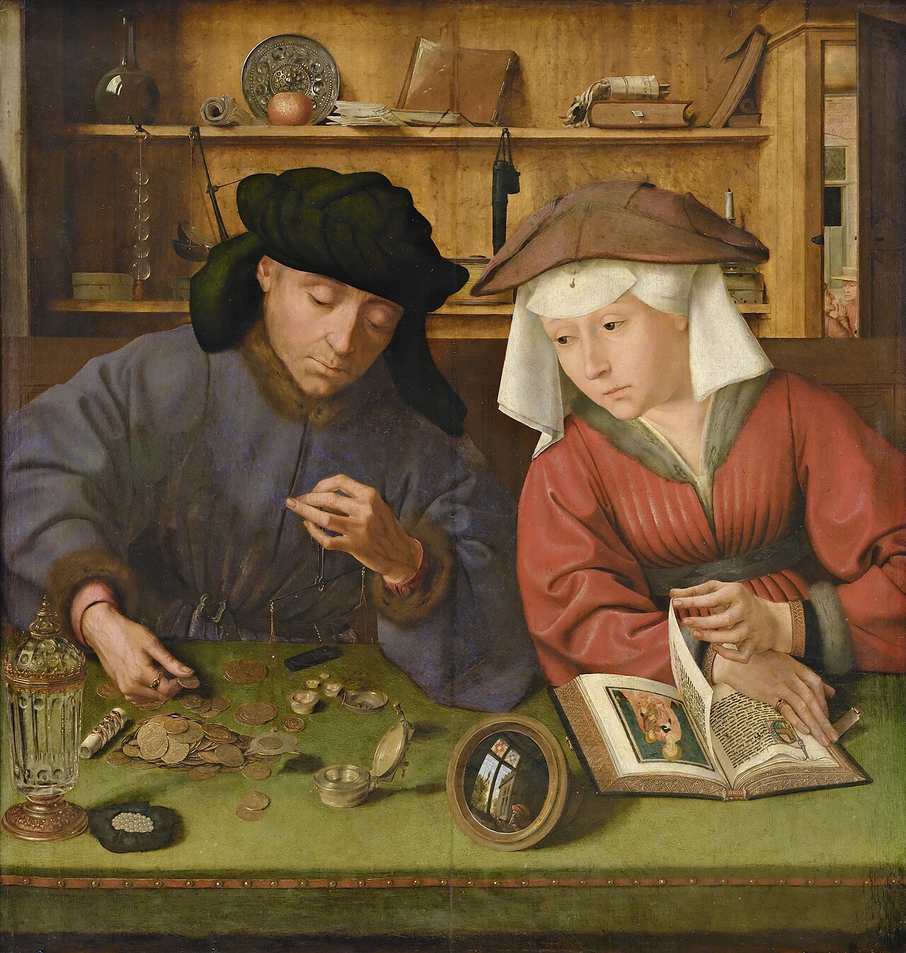 The Moneylender and his Wife by Quinten Metsys
