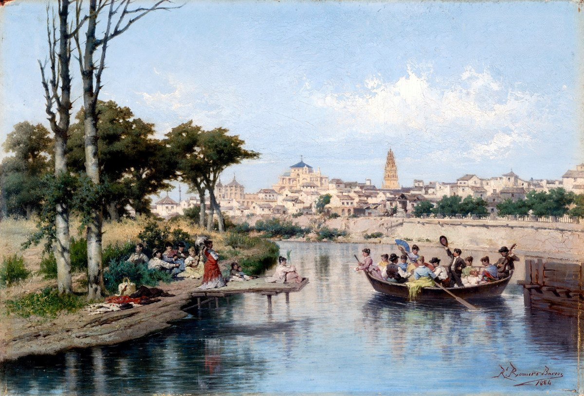 Sunday in Cordoba at Guadalquivir banks by Rafael Romero Barros