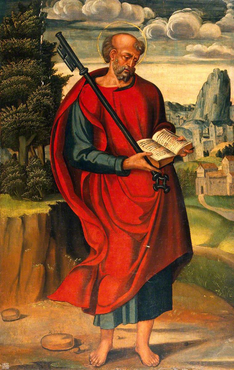 Saint Peter in a Landscape by Raffaellino del Colle