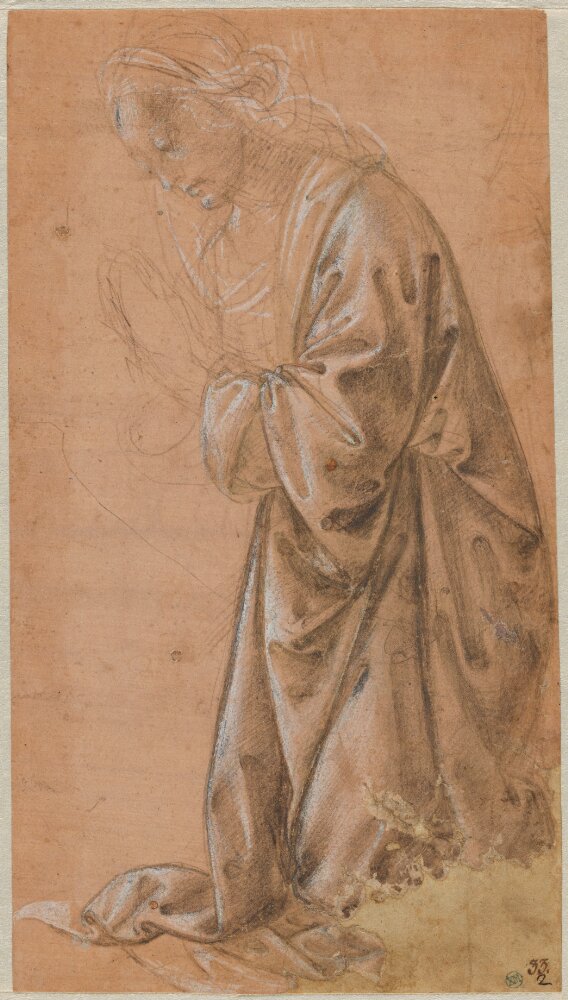 Kneeling Virgin, Study for an Adoration of the Christ Child by Raffaello Botticini