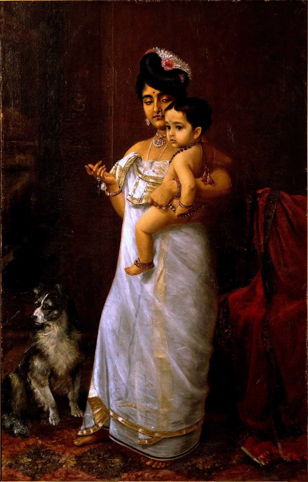 There Comes Papa by Raja Ravi Varma