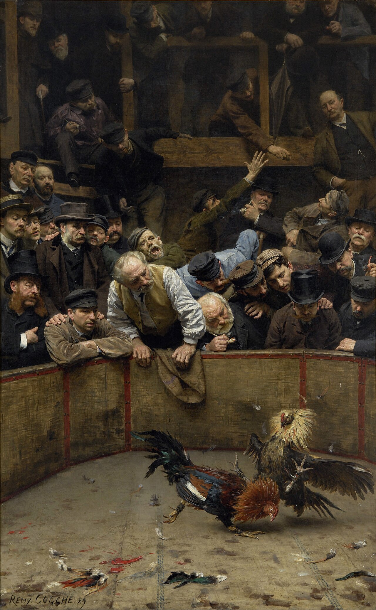 Cockfight in Flanders by Rémy Cogghe