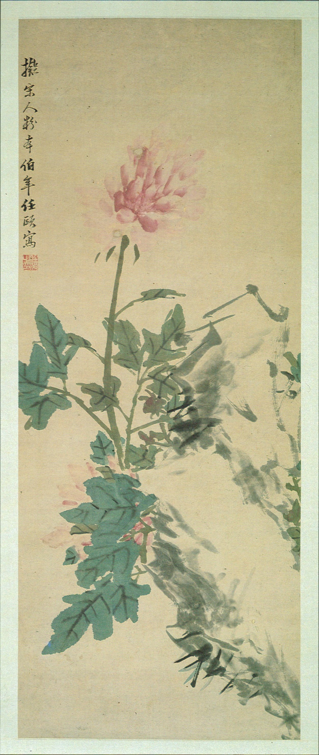 Peony and Rock by Ren Bonian