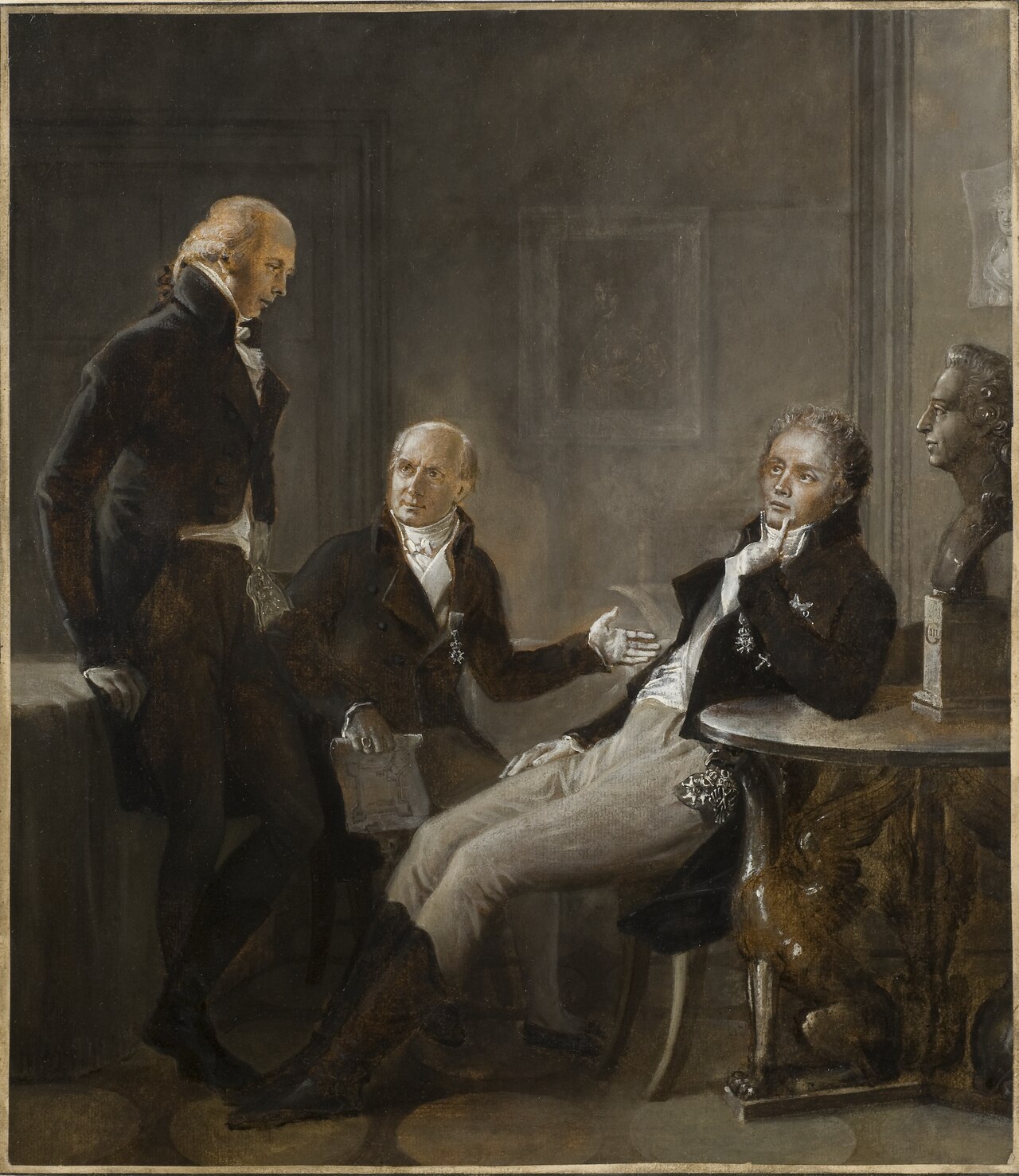 Johan Fredrik Aminoff, Johan Albrekt Ehrenström and Gustaf Mauritz Armfelt by René Théodore Berthon
