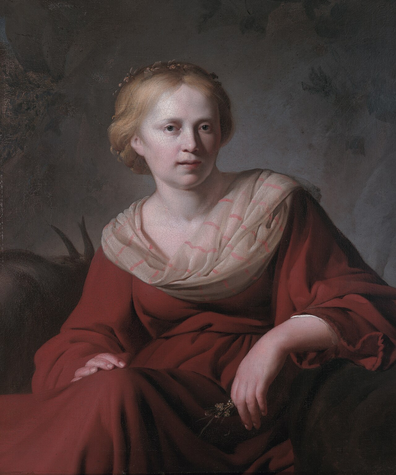 A Young Woman in Arcadian Costume by Reyer van Blommendael