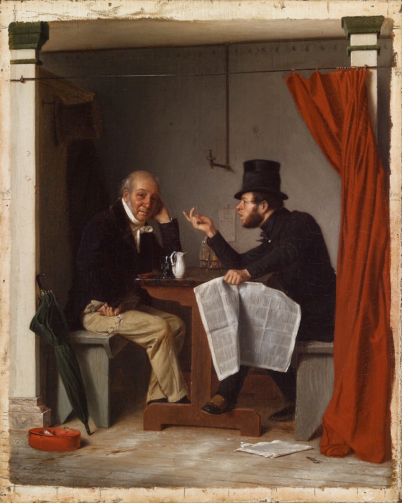 Politics in an Oyster House by Richard Caton Woodville, Sr.