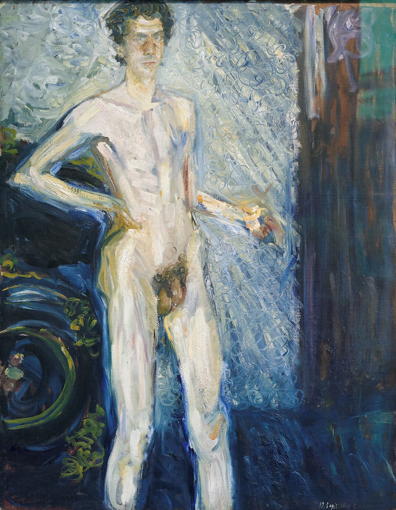 Nude Self-Portrait with Palette by Richard Gerstl
