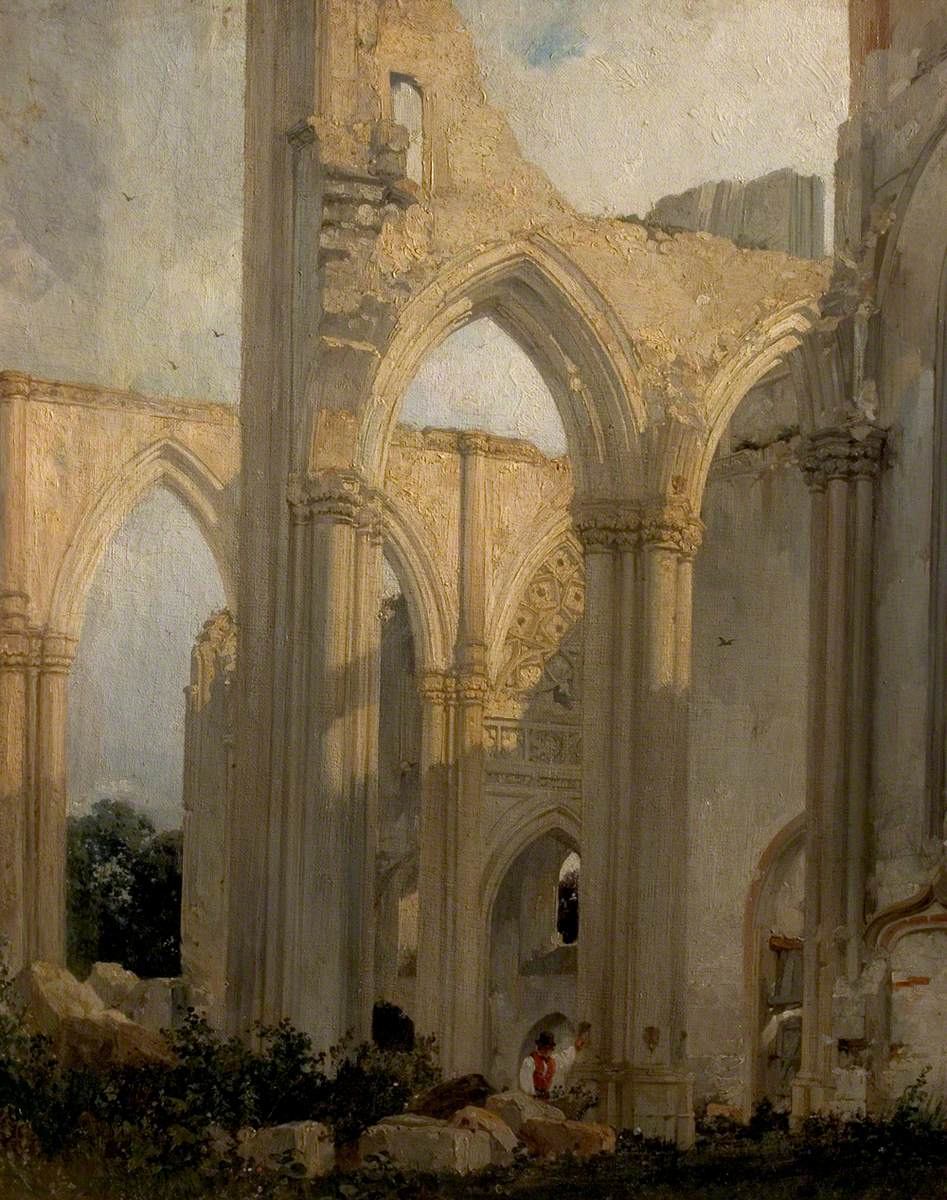 Ruins of the Abbey Saint Bertin by Richard Parkes Bonington