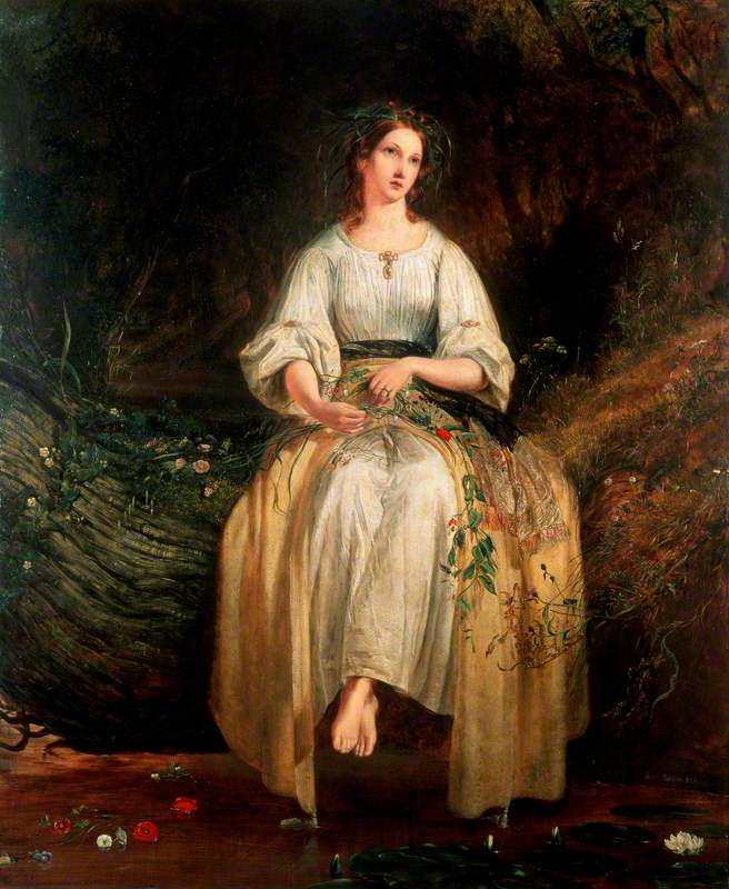 Ophelia Weaving Her Garlands (from William Shakespeare's 'Hamlet') by Richard Redgrave