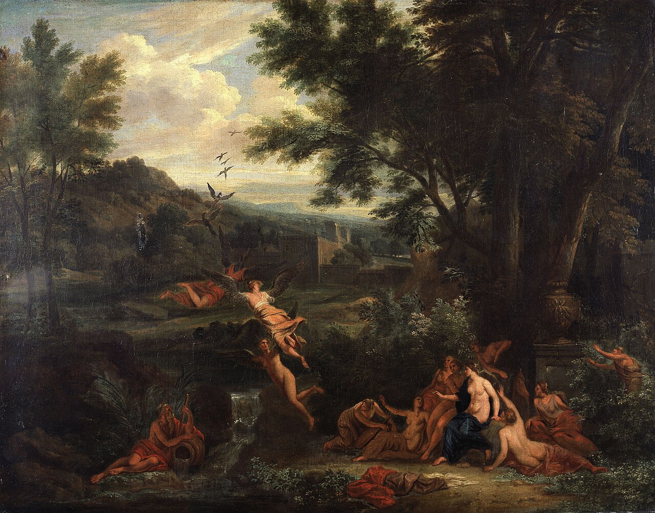Pierides Changed into Magpies (after Ovid) by Richard van Orley