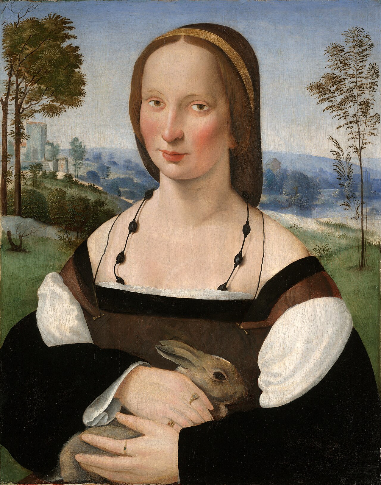Portrait of a Lady with a Rabbit by Ridolfo del Ghirlandaio