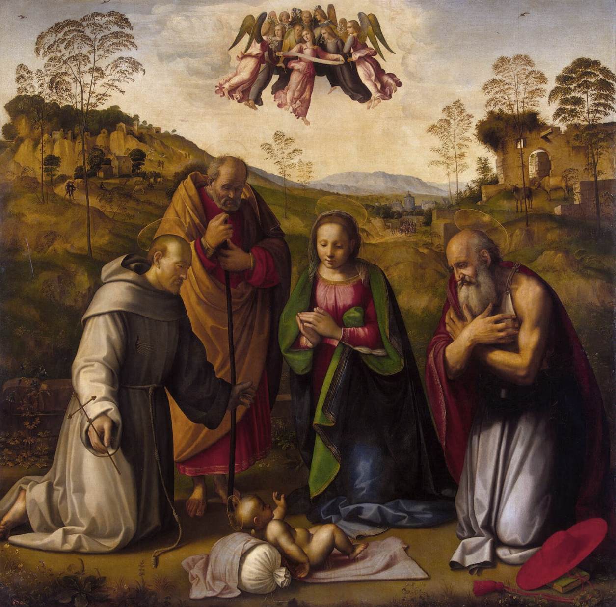 The Virgin with Child and Sts Francis and Jerome by Ridolfo del Ghirlandaio