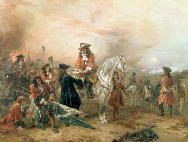 Duke of Marlborough signing the Despatch at Blenheim by Robert Alexander Hillingford