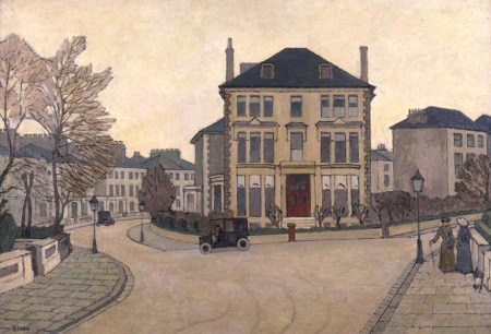 A Street Scene in Belsize Park by Robert Bevan