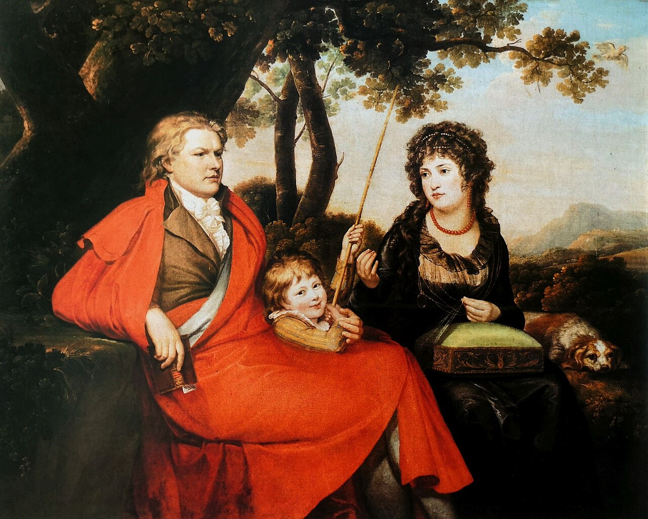 Portrait of Gabriel Taszycki with his family. by Robert Fagan