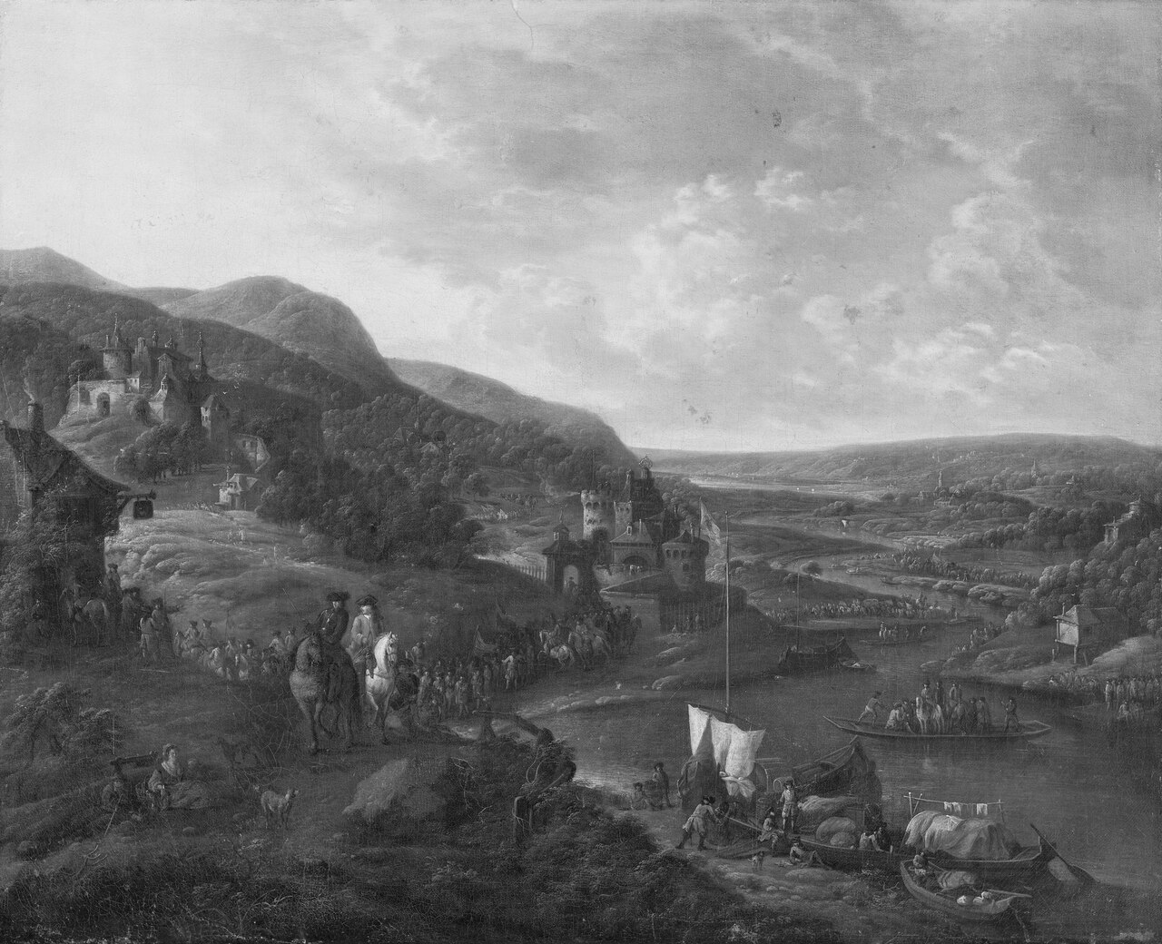 View of the Rhine with Figures by Robert Griffier