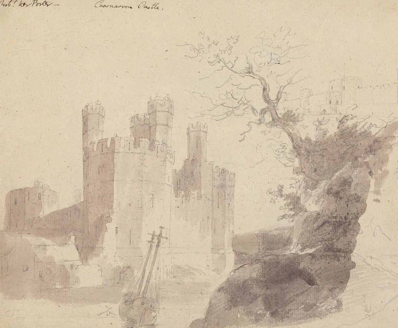 Caernarvon Castle by Robert Ker Porter