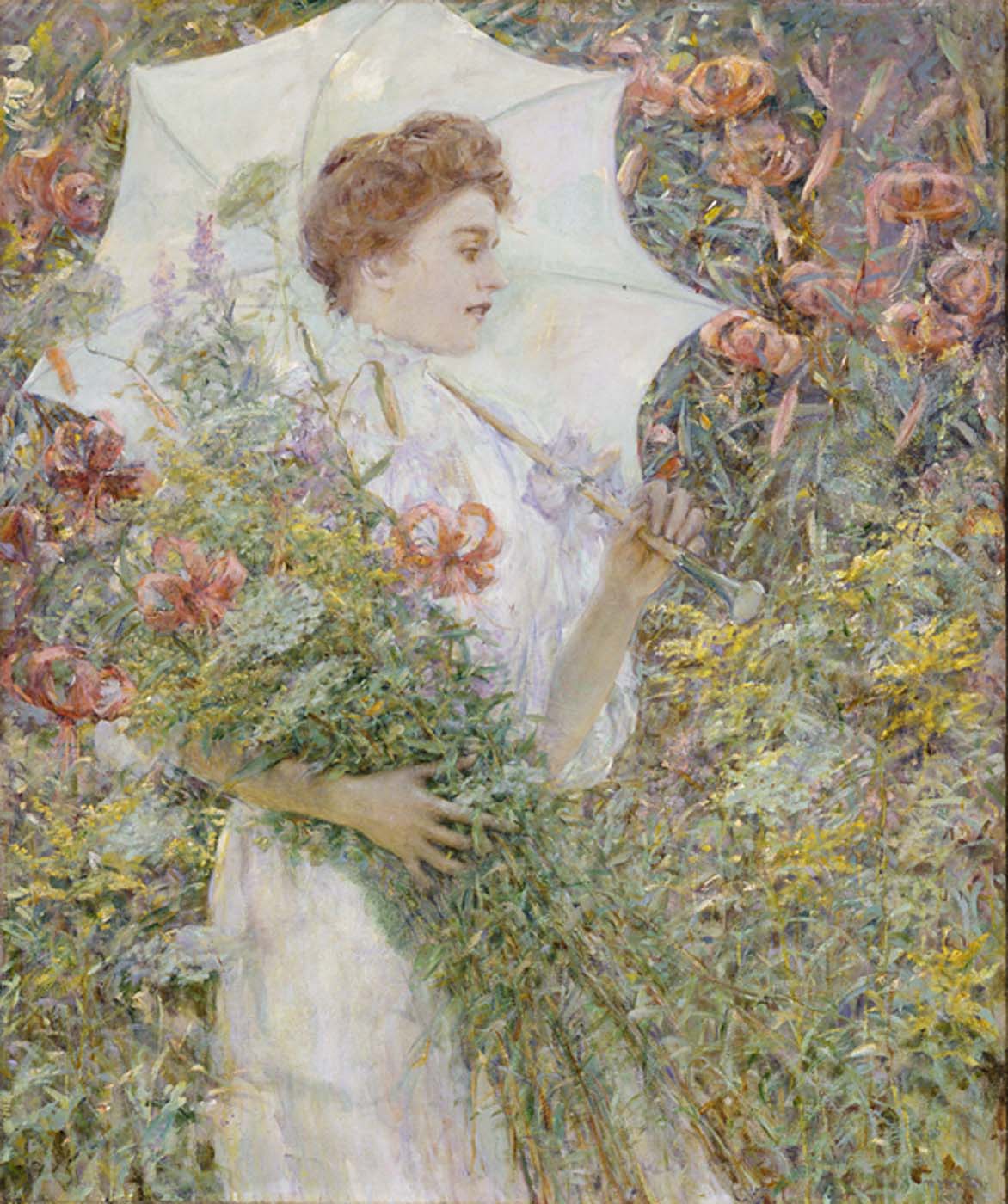 The White Parasol by Robert Lewis Reid