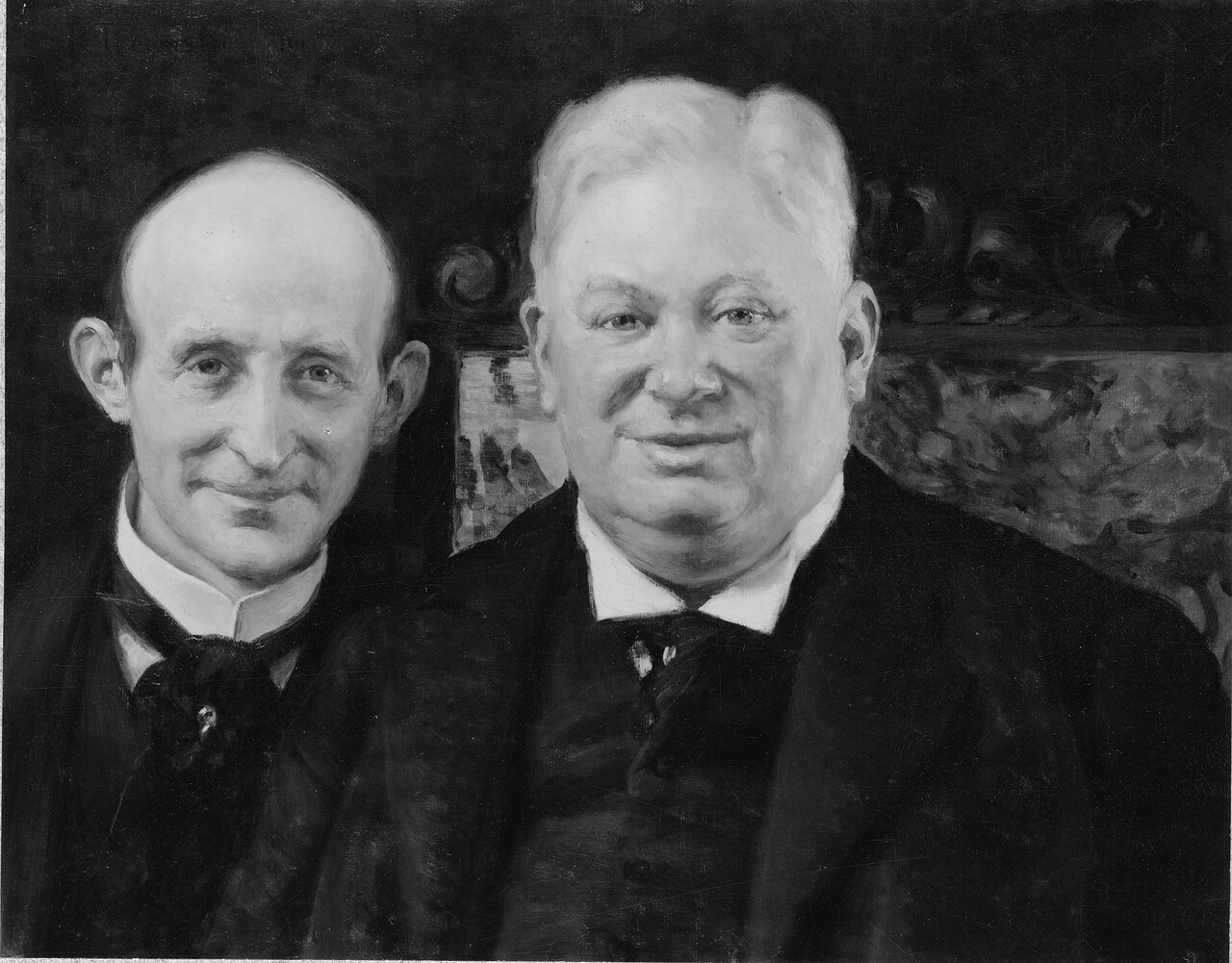 Oscar Baeckström (1854-1919), actor, married to 1. actress Lina Maria Sandell, 2. Agnes Maria Jansson And Victor Lundberg (1859-1939), actor, married to Anna Henriksson by Robert Thegerström