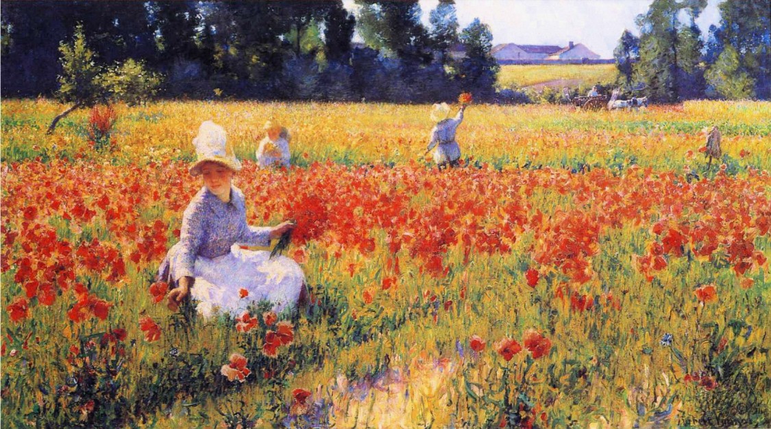 In Flanders Field - Where Soldiers Sleep and Poppies Grow by Robert Vonnoh