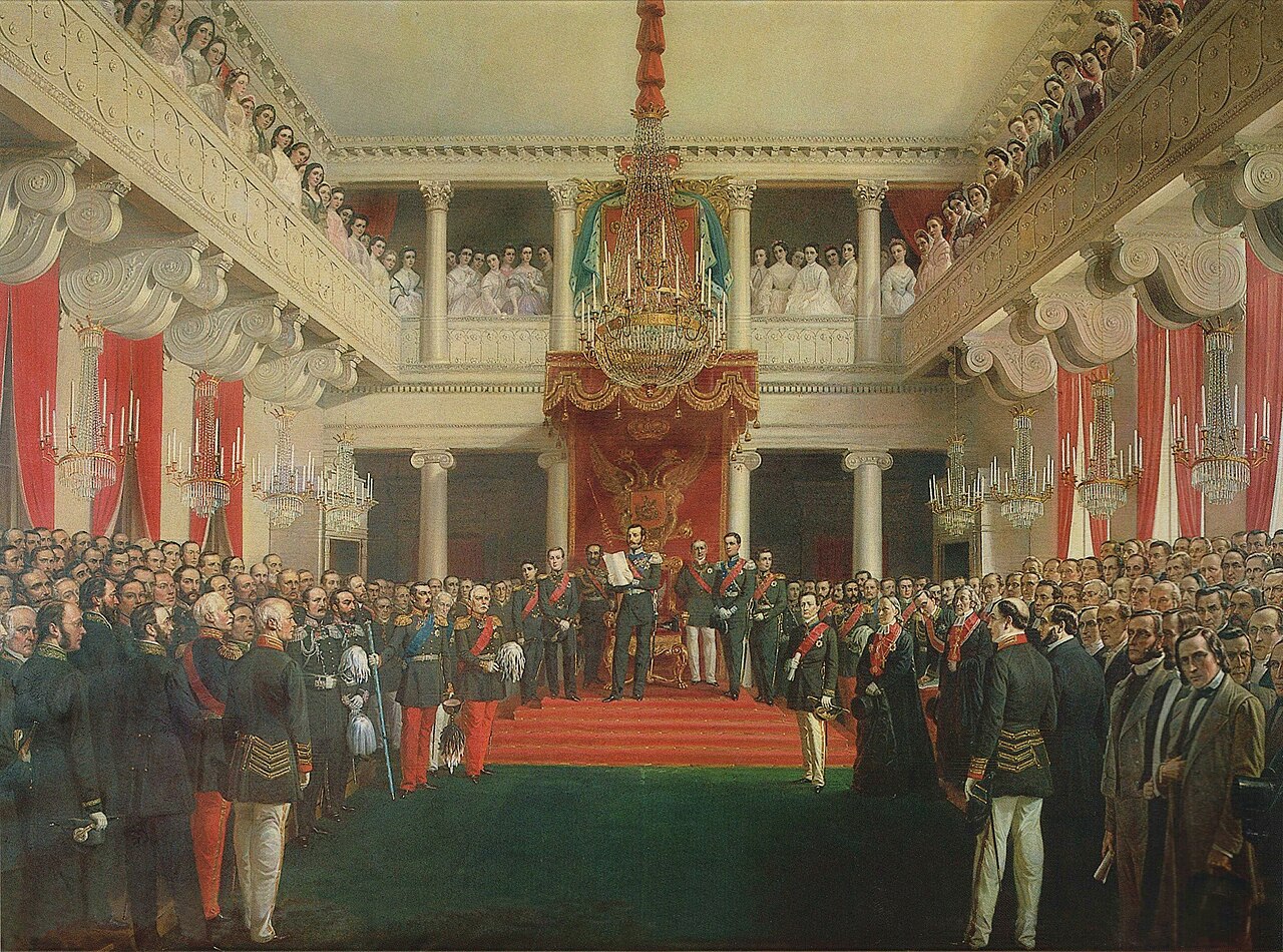 Emperor Alexander II declares the 1863 Diet session open by Robert Wilhelm Ekman