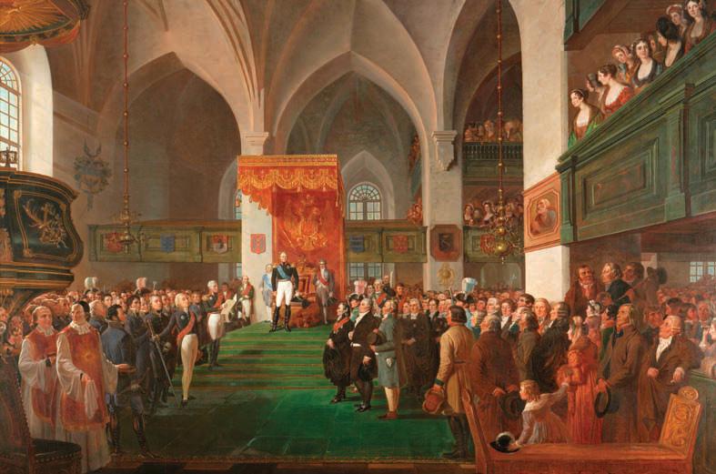 Tsar Alexander I opens the Diet of Porvoo 1809 by Robert Wilhelm Ekman