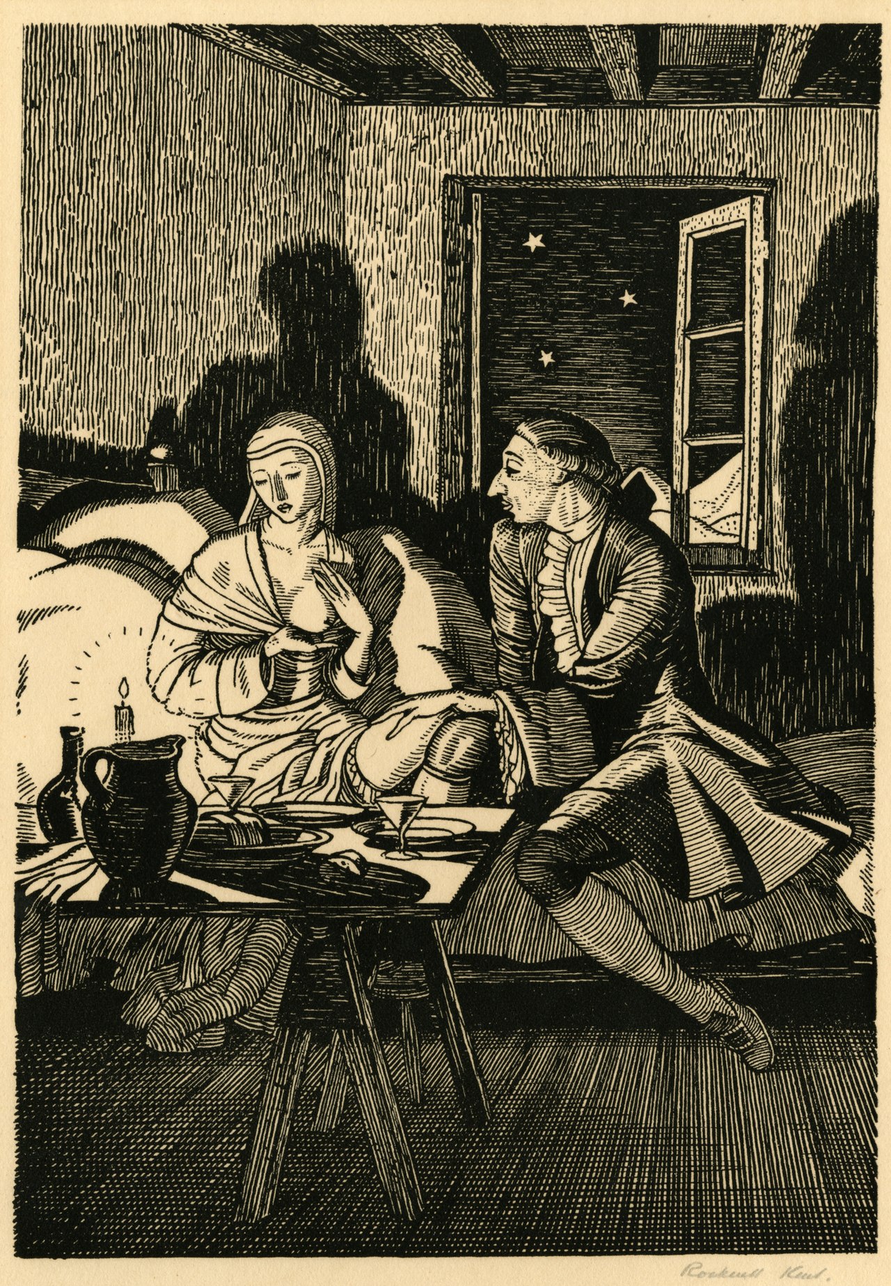 Illustration for The Memoirs of Jacques Casanova de Seingalt by Rockwell Kent