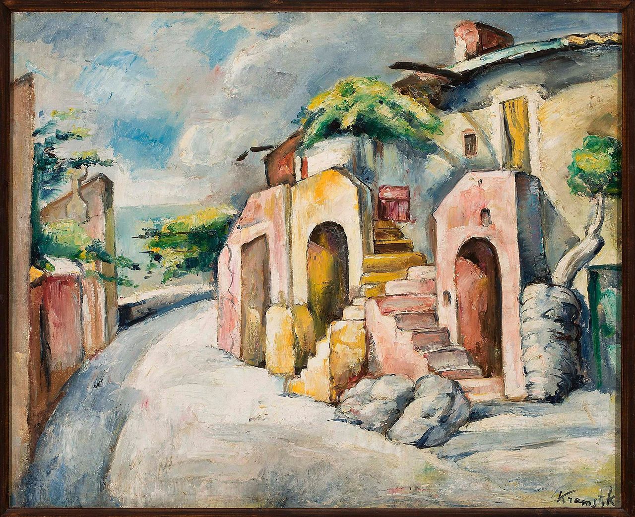 Landscape from Catalonia (Small street in Collioure) by Roman Kramsztyk