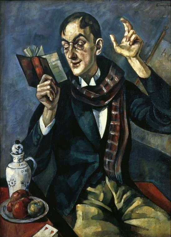 Portrait of the poet Jan Lechoń. by Roman Kramsztyk