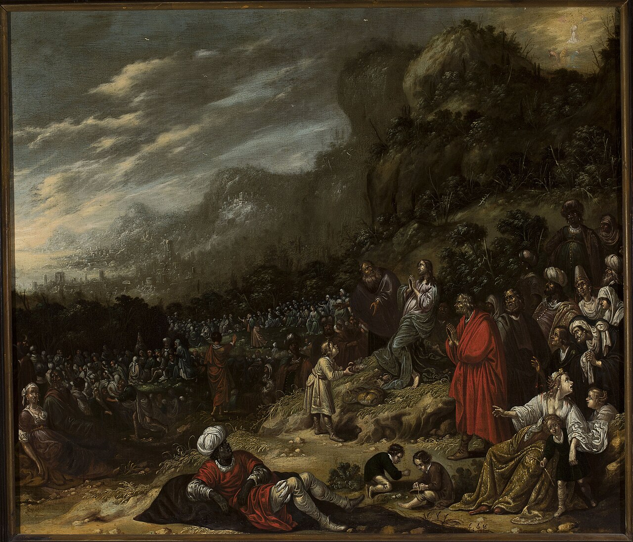 Miracle of the multiplication of bread (John 6:1-13) by Rombout van Troyen