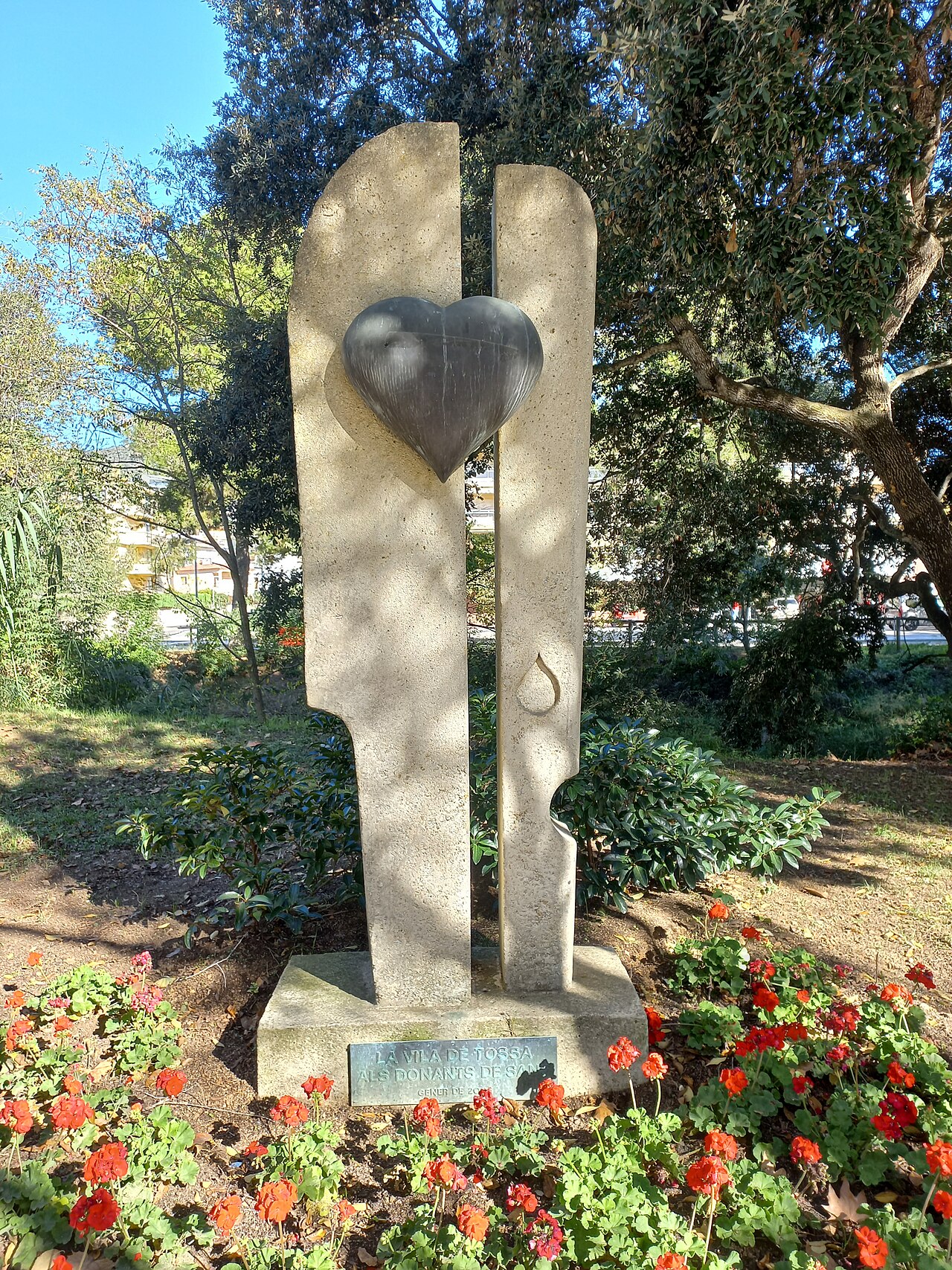 Monument to blood donors in Tossa de Mar by Rosa Serra