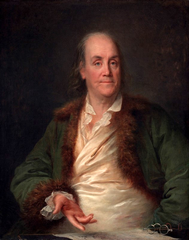 Portrait of Benjamin Franklin by Rosalie Filleul