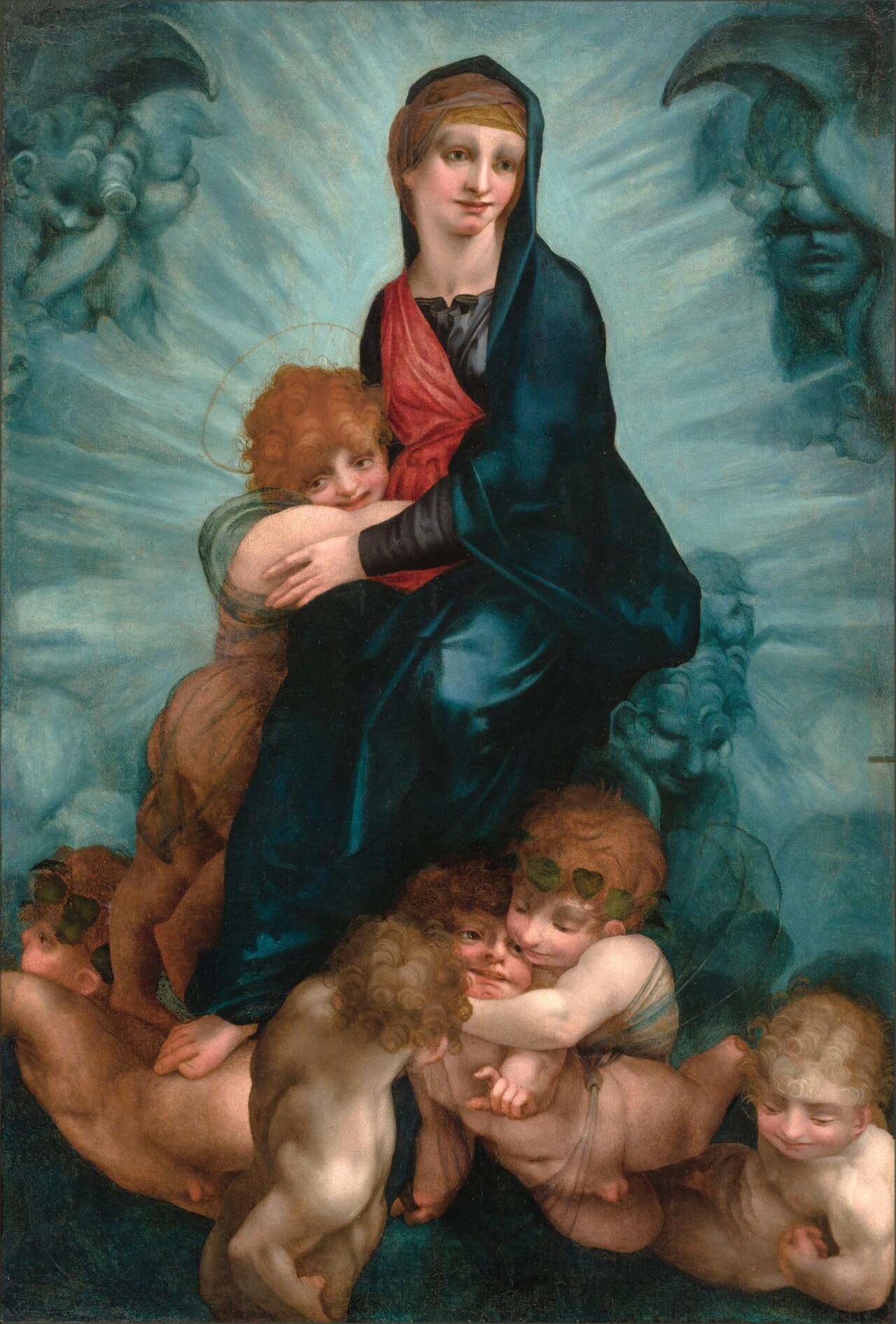 Madonna and Child with Cherubs by Rosso Fiorentino