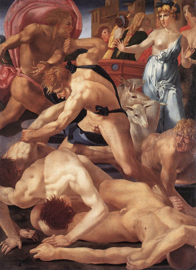 Moses Defending the Daughters of Jethro by Rosso Fiorentino
