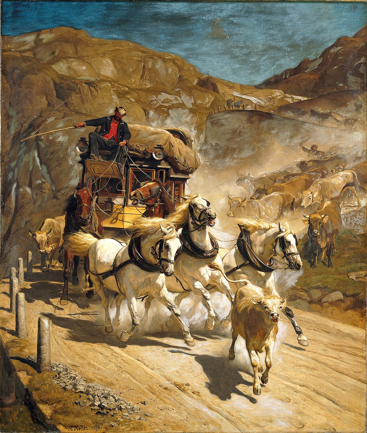 The Gotthard Post by Rudolf Koller