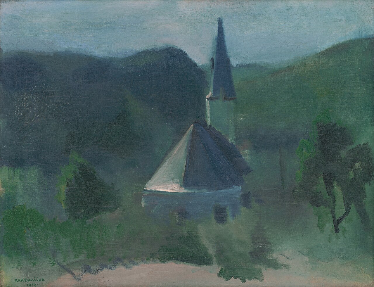 Church near Jasov by Rudolf Kremlička