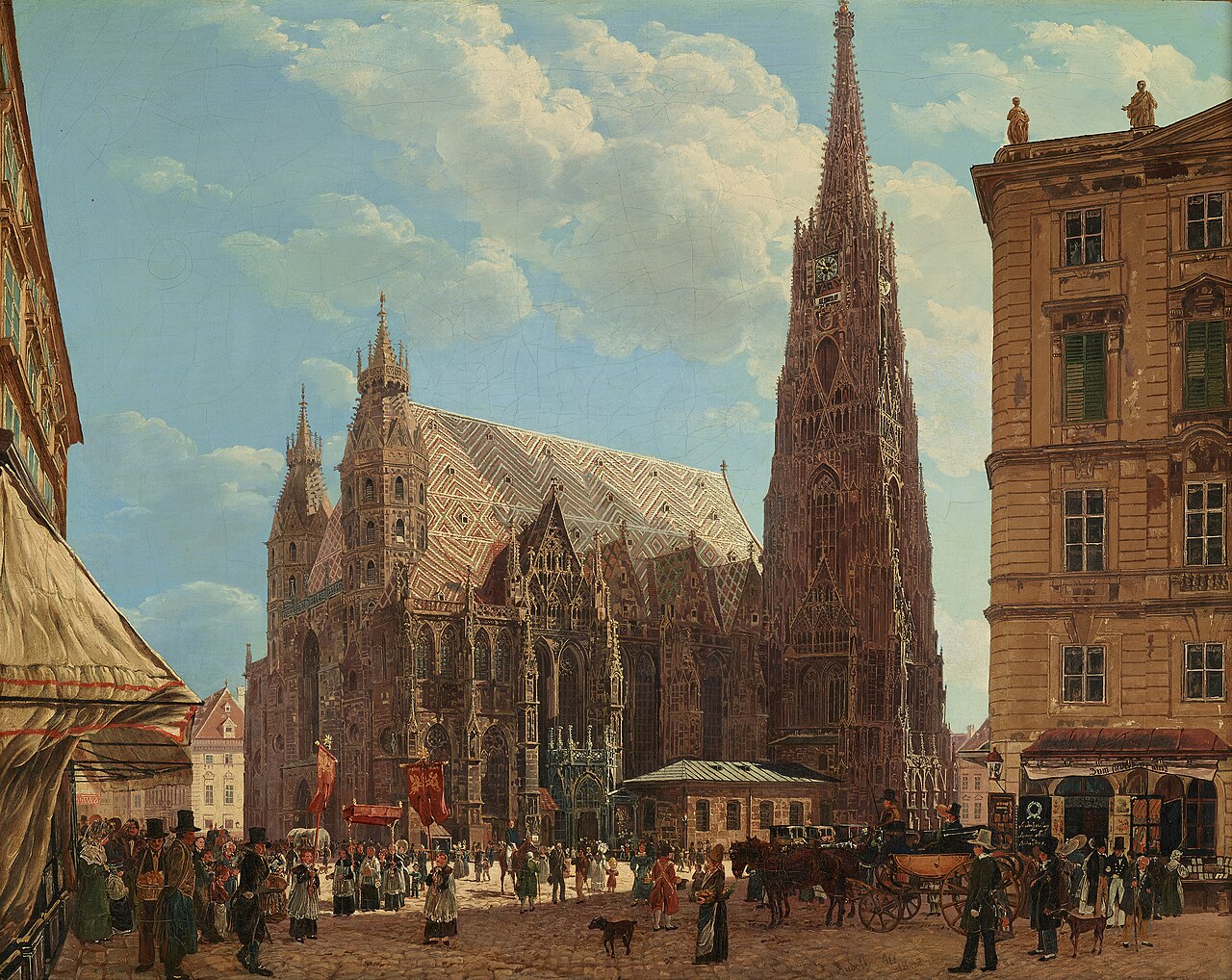 St. Stephen's Cathedral in Vienna (1832 version) by Rudolf von Alt