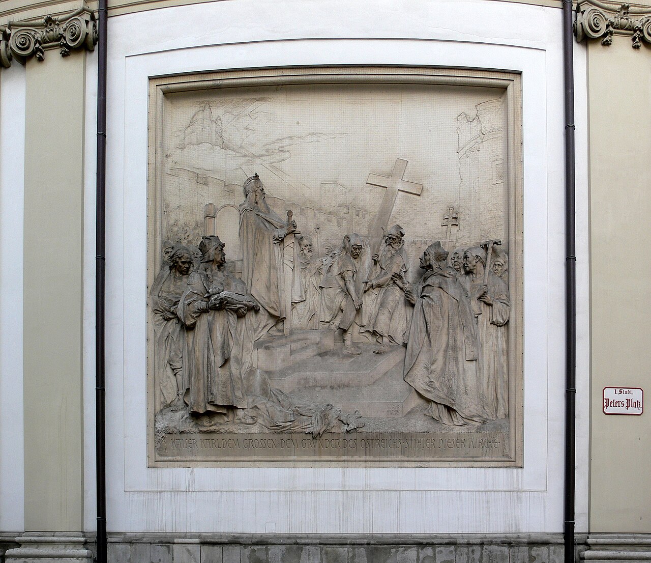 Karl-der-Große-Relief, Peterskirche by Rudolf Weyr