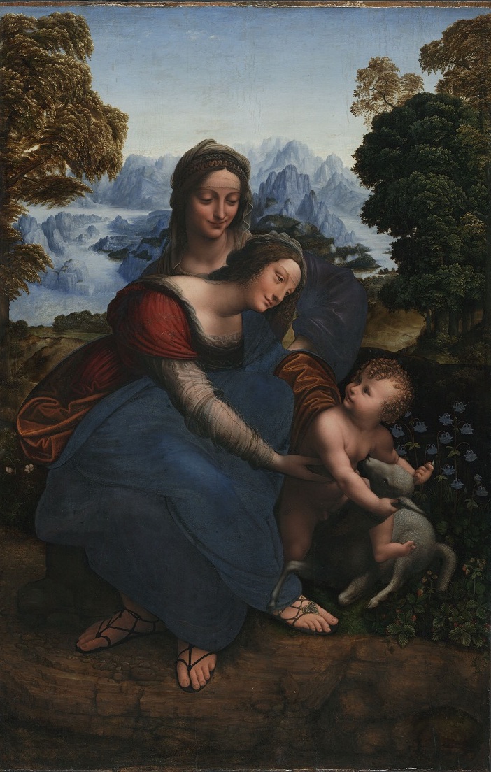 Madonna and Child with Saint Anne in a Landscape by Salaì
