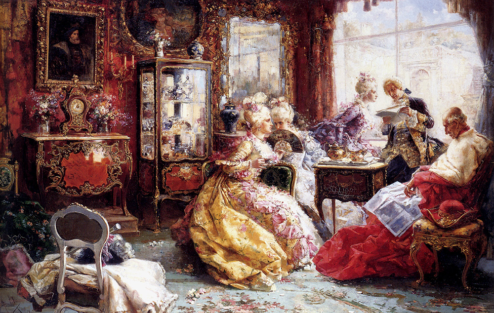 An Afternoon in the Salon. by Salvador Sánchez Barbudo