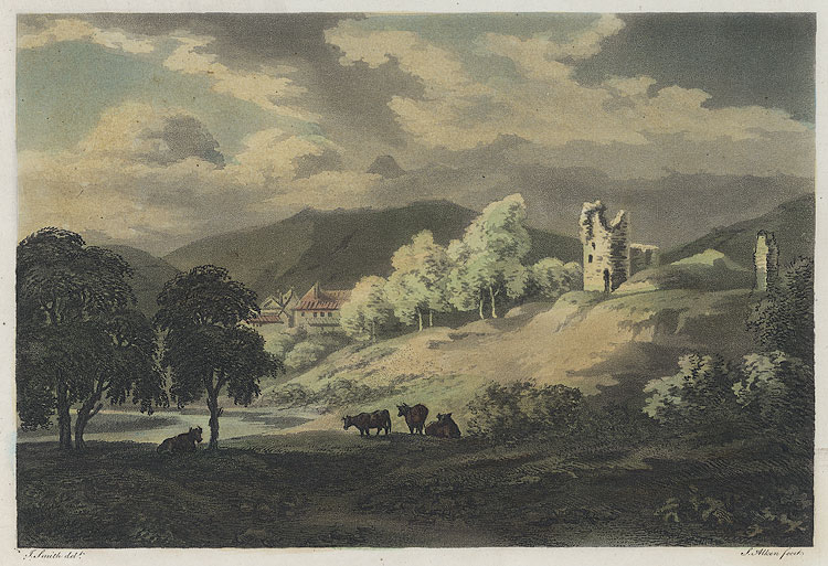 Remains of the Castle at Abergavenny by Samuel Alken