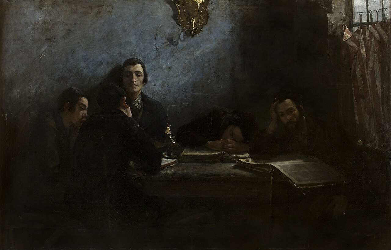 School of Talmudists by Samuel Hirszenberg